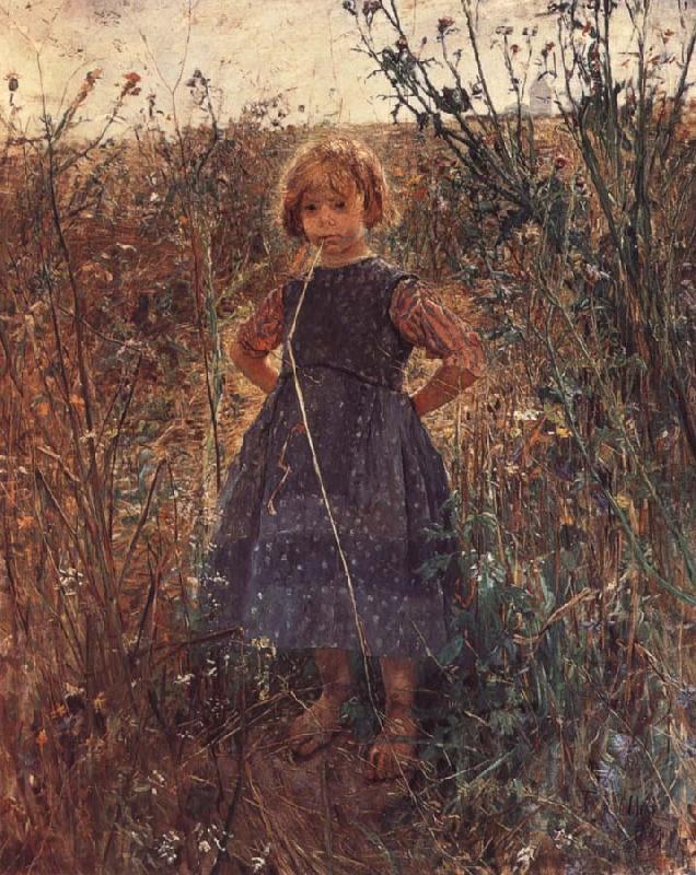Fritz von Uhde Little Heathland Princess Germany oil painting art